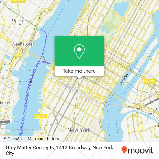 Mapa de Grey Matter Concepts, 1412 Broadway