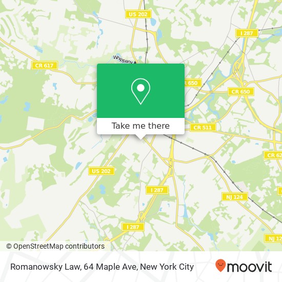 Mapa de Romanowsky Law, 64 Maple Ave