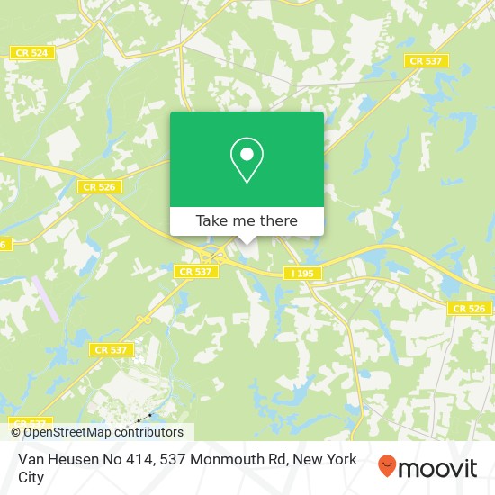 Mapa de Van Heusen No 414, 537 Monmouth Rd