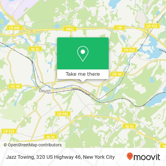 Mapa de Jazz Towing, 320 US Highway 46