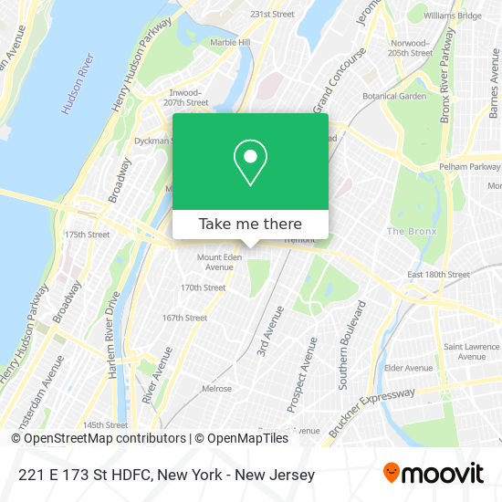 221 E 173 St HDFC map