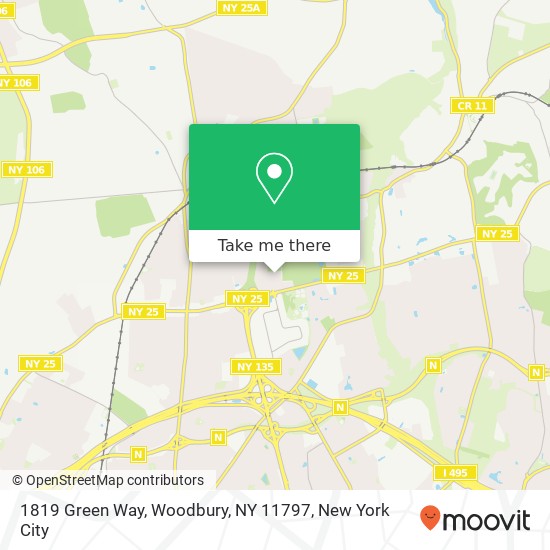 Mapa de 1819 Green Way, Woodbury, NY 11797