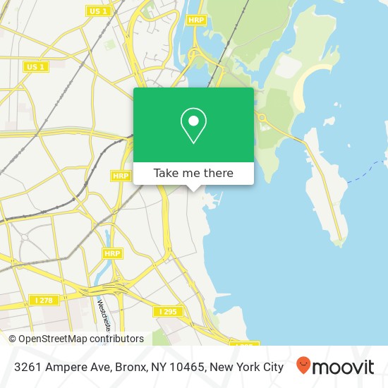 Mapa de 3261 Ampere Ave, Bronx, NY 10465