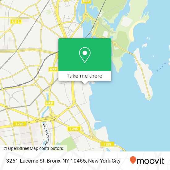 Mapa de 3261 Lucerne St, Bronx, NY 10465