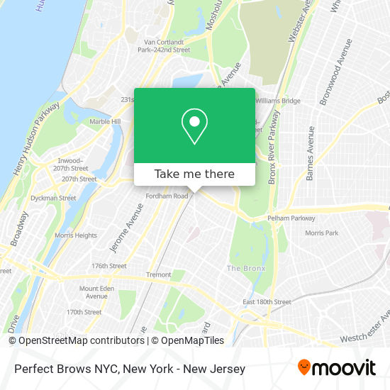 Perfect Brows NYC map