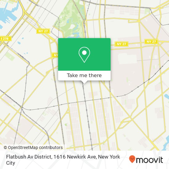Flatbush Av District, 1616 Newkirk Ave map