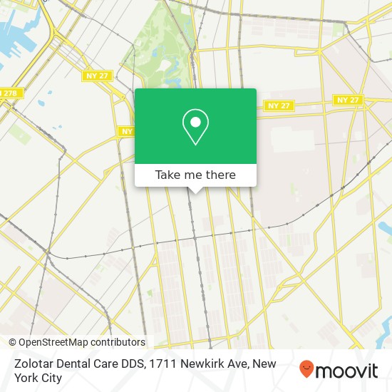 Mapa de Zolotar Dental Care DDS, 1711 Newkirk Ave