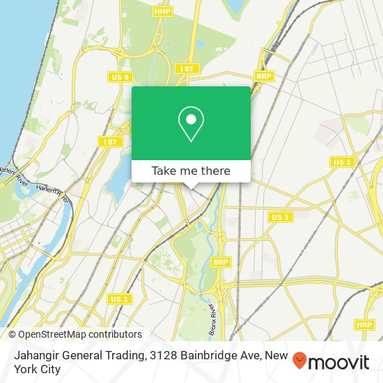 Mapa de Jahangir General Trading, 3128 Bainbridge Ave