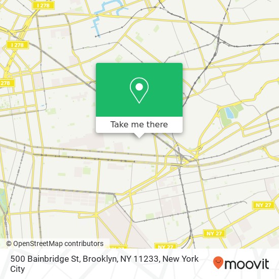 Mapa de 500 Bainbridge St, Brooklyn, NY 11233