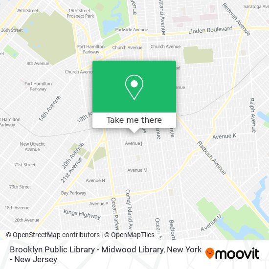 Brooklyn Public Library - Midwood Library map