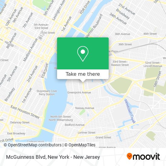 McGuinness Blvd map