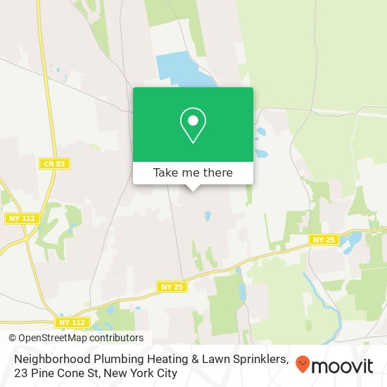 Mapa de Neighborhood Plumbing Heating & Lawn Sprinklers, 23 Pine Cone St