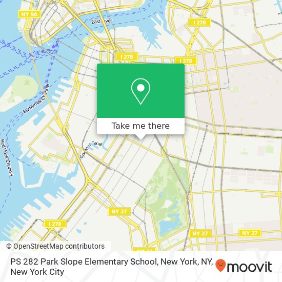PS 282 Park Slope Elementary School, New York, NY map