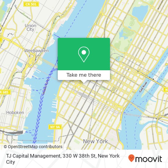 Mapa de TJ Capital Management, 330 W 38th St
