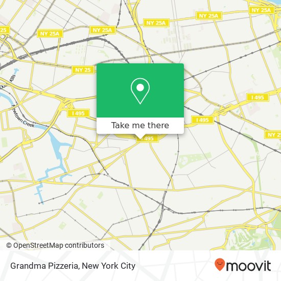 Mapa de Grandma Pizzeria, 66-35 Grand Ave