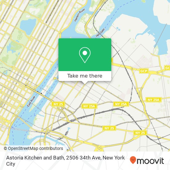 Mapa de Astoria Kitchen and Bath, 2506 34th Ave