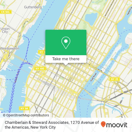 Mapa de Chamberlain & Steward Associates, 1270 Avenue of the Americas
