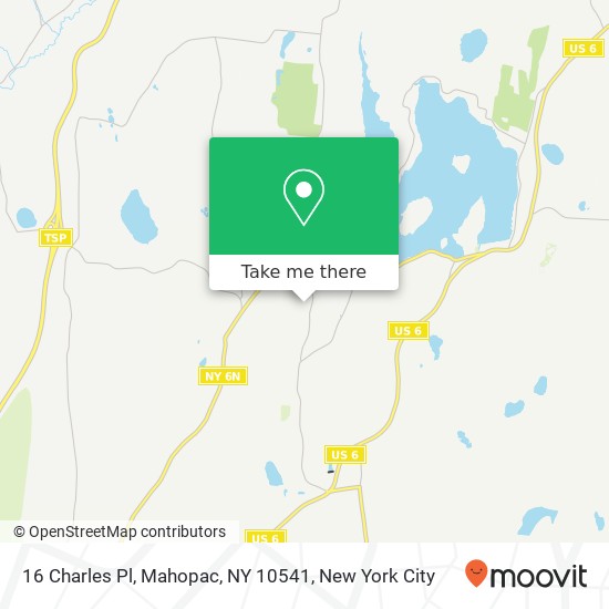 Mapa de 16 Charles Pl, Mahopac, NY 10541