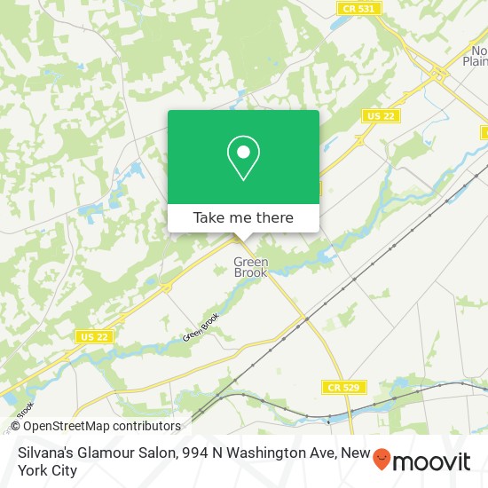 Mapa de Silvana's Glamour Salon, 994 N Washington Ave