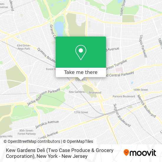 Kew Gardens Deli (Two Case Produce & Grocery Corporation) map