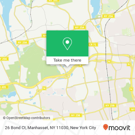 Mapa de 26 Bond Ct, Manhasset, NY 11030