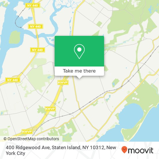 Mapa de 400 Ridgewood Ave, Staten Island, NY 10312