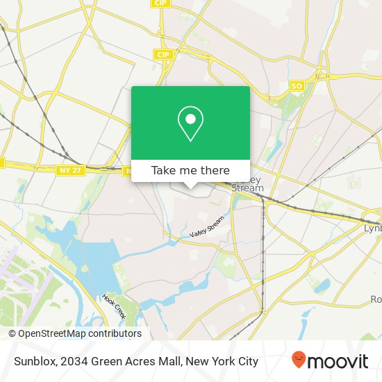 Mapa de Sunblox, 2034 Green Acres Mall