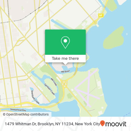 Mapa de 1479 Whitman Dr, Brooklyn, NY 11234