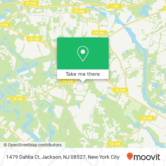 Mapa de 1479 Dahlia Ct, Jackson, NJ 08527