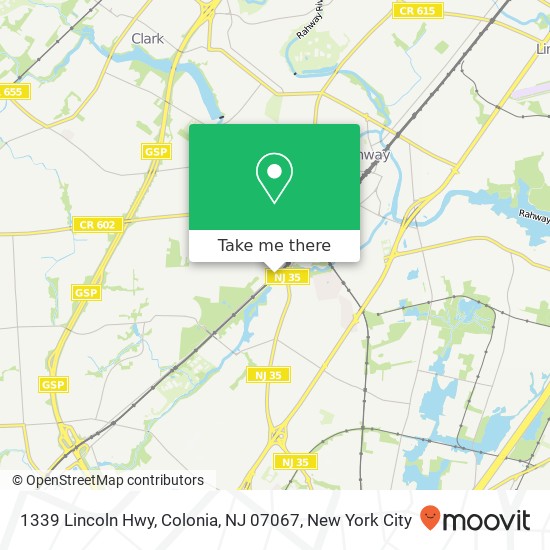 1339 Lincoln Hwy, Colonia, NJ 07067 map