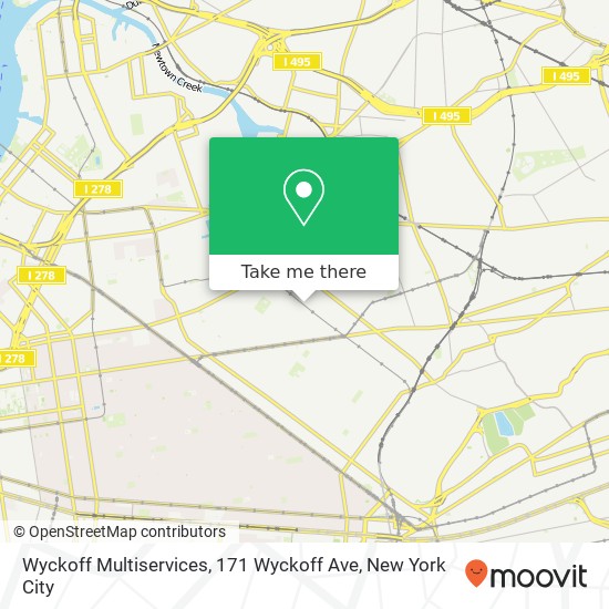 Mapa de Wyckoff Multiservices, 171 Wyckoff Ave