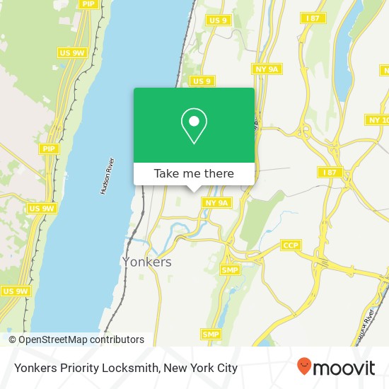 Mapa de Yonkers Priority Locksmith, 168 Ridge Ave