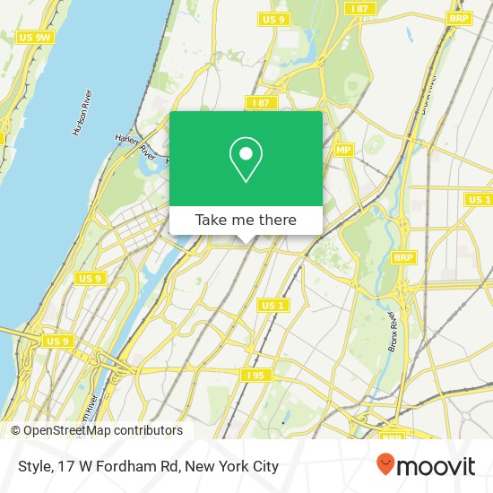 Mapa de Style, 17 W Fordham Rd