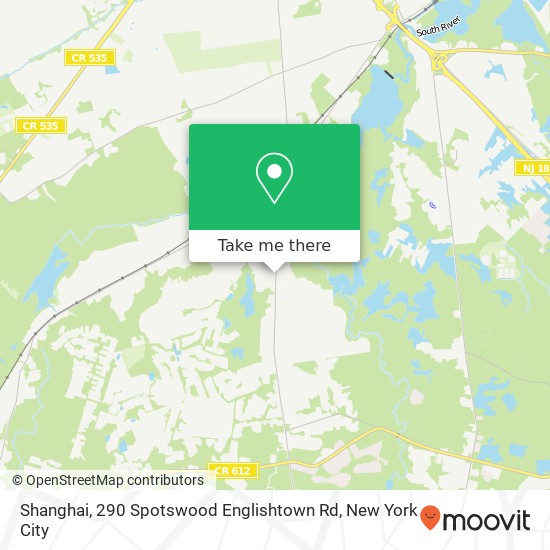 Shanghai, 290 Spotswood Englishtown Rd map