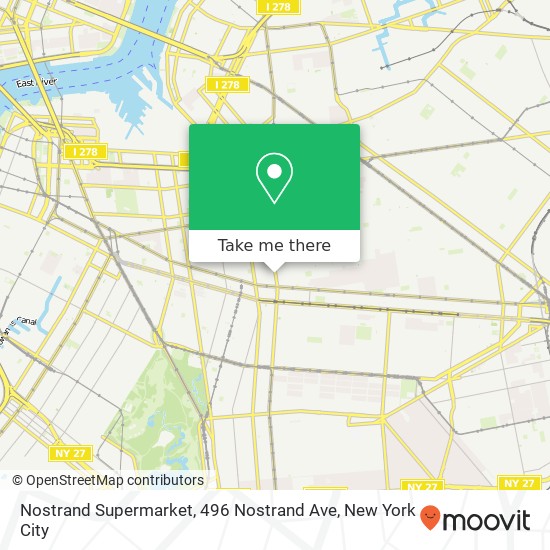 Mapa de Nostrand Supermarket, 496 Nostrand Ave