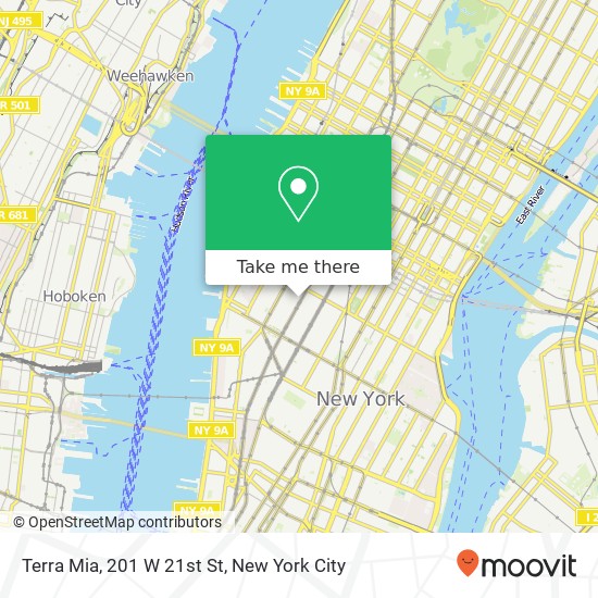 Terra Mia, 201 W 21st St map