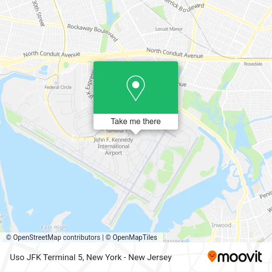 Uso JFK Terminal 5 map