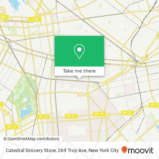 Catedral Grocery Store, 269 Troy Ave map