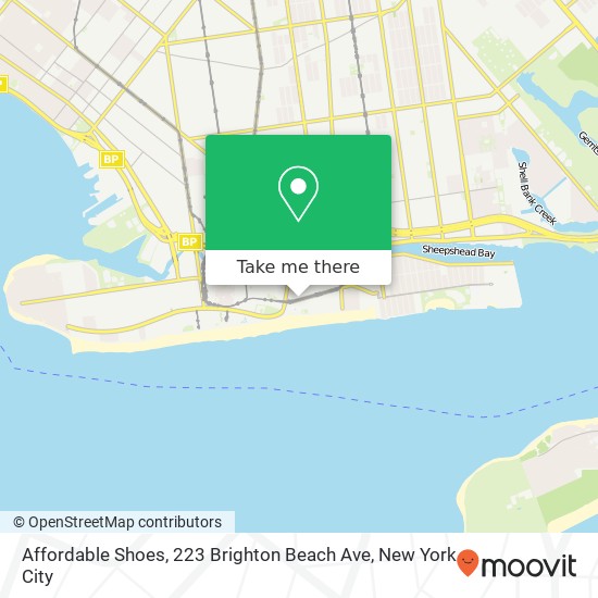 Mapa de Affordable Shoes, 223 Brighton Beach Ave
