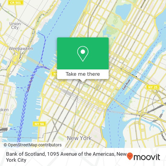 Bank of Scotland, 1095 Avenue of the Americas map