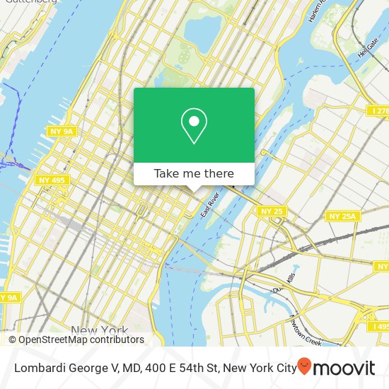 Mapa de Lombardi George V, MD, 400 E 54th St