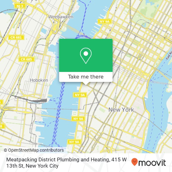 Meatpacking District Plumbing and Heating, 415 W 13th St map