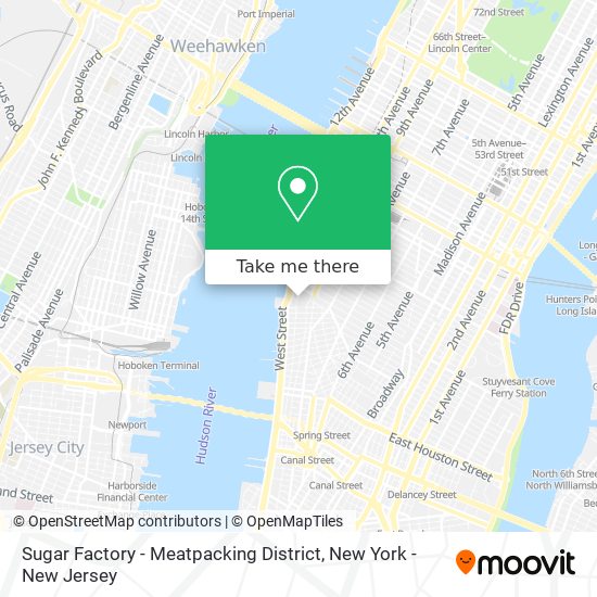 Mapa de Sugar Factory - Meatpacking District
