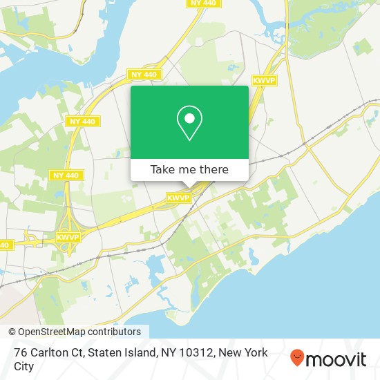 Mapa de 76 Carlton Ct, Staten Island, NY 10312