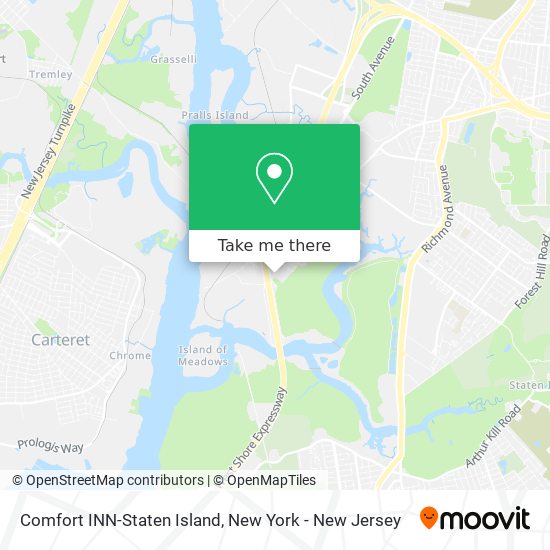 Comfort INN-Staten Island map