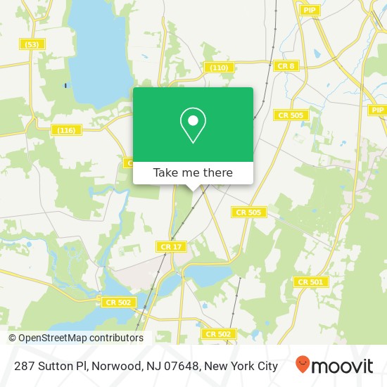 287 Sutton Pl, Norwood, NJ 07648 map