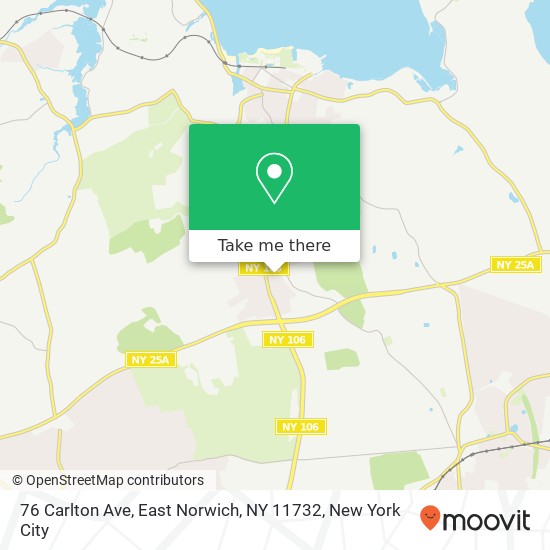 Mapa de 76 Carlton Ave, East Norwich, NY 11732
