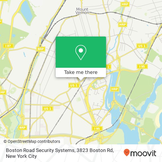 Mapa de Boston Road Security Systems, 3823 Boston Rd