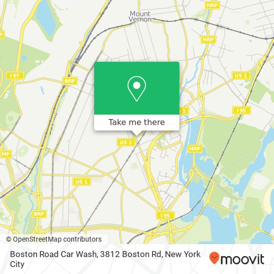 Mapa de Boston Road Car Wash, 3812 Boston Rd