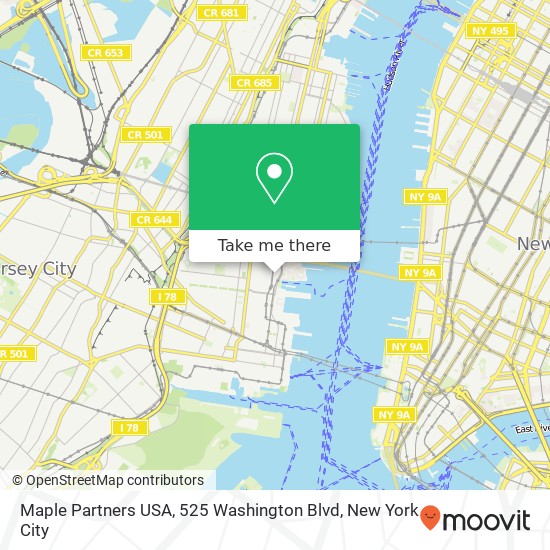 Mapa de Maple Partners USA, 525 Washington Blvd